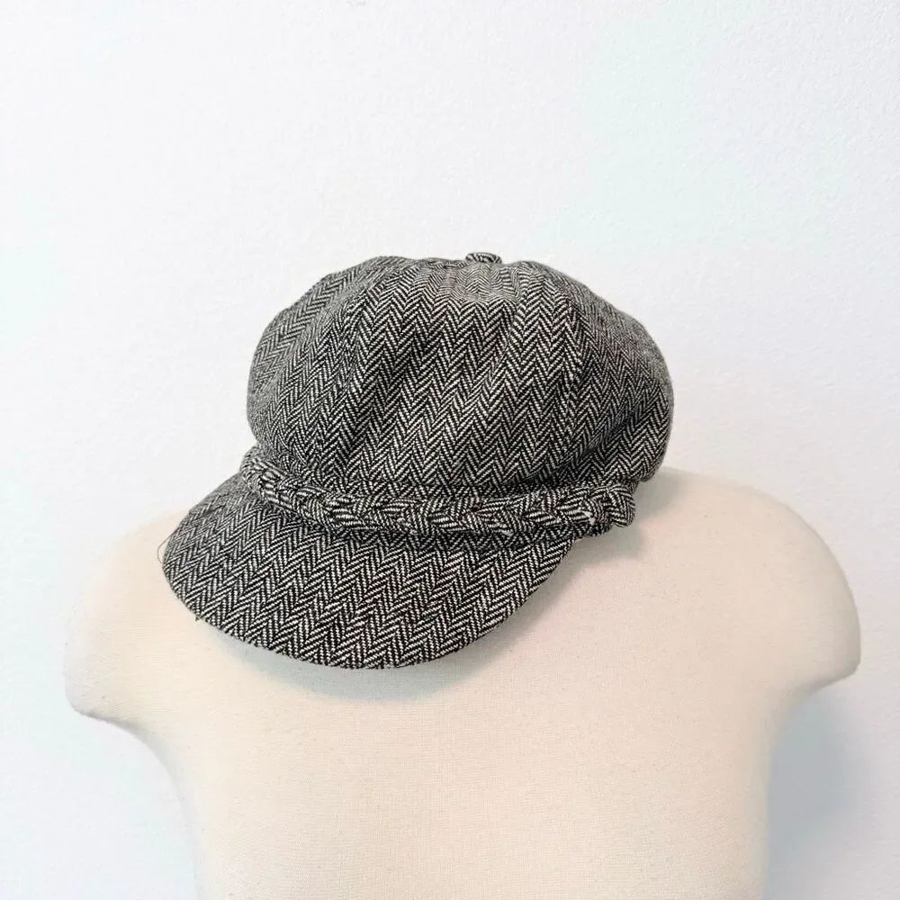 Angela and William Wool Plaid Captains Hat Cabbie Cab Newsboy Fisherman Greek